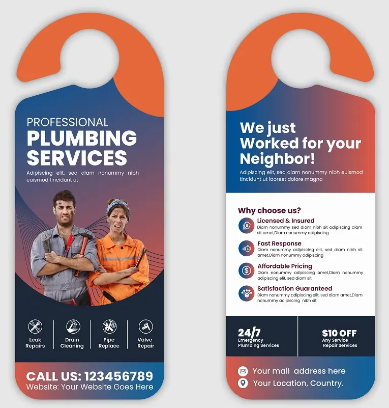 Heating & Air Conditioning Door Hanger 131
